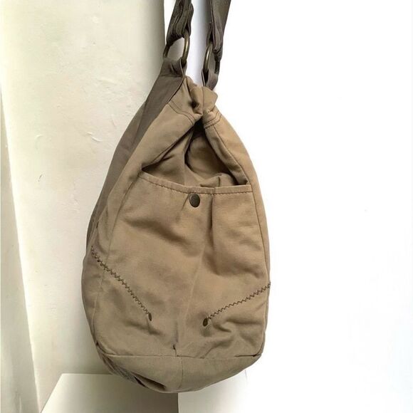 Mike & Chris Vintage Large Shoulder Hobo Bag/Workbag. Two snap side pockets tote - Picture 5 of 13